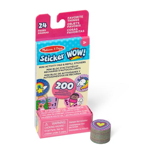 Melissa & Doug. Sticker WOW: Набор из мини-блокнота и запасных наклеек для штампа «Любимые вещи»