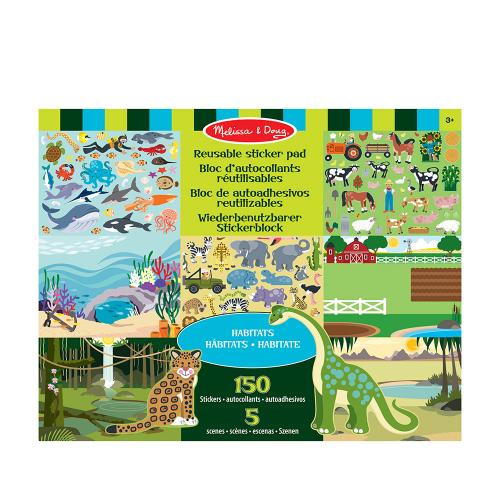 Melissa & Doug: Набір багаторазових наліпок "Середовище проживання тварин"